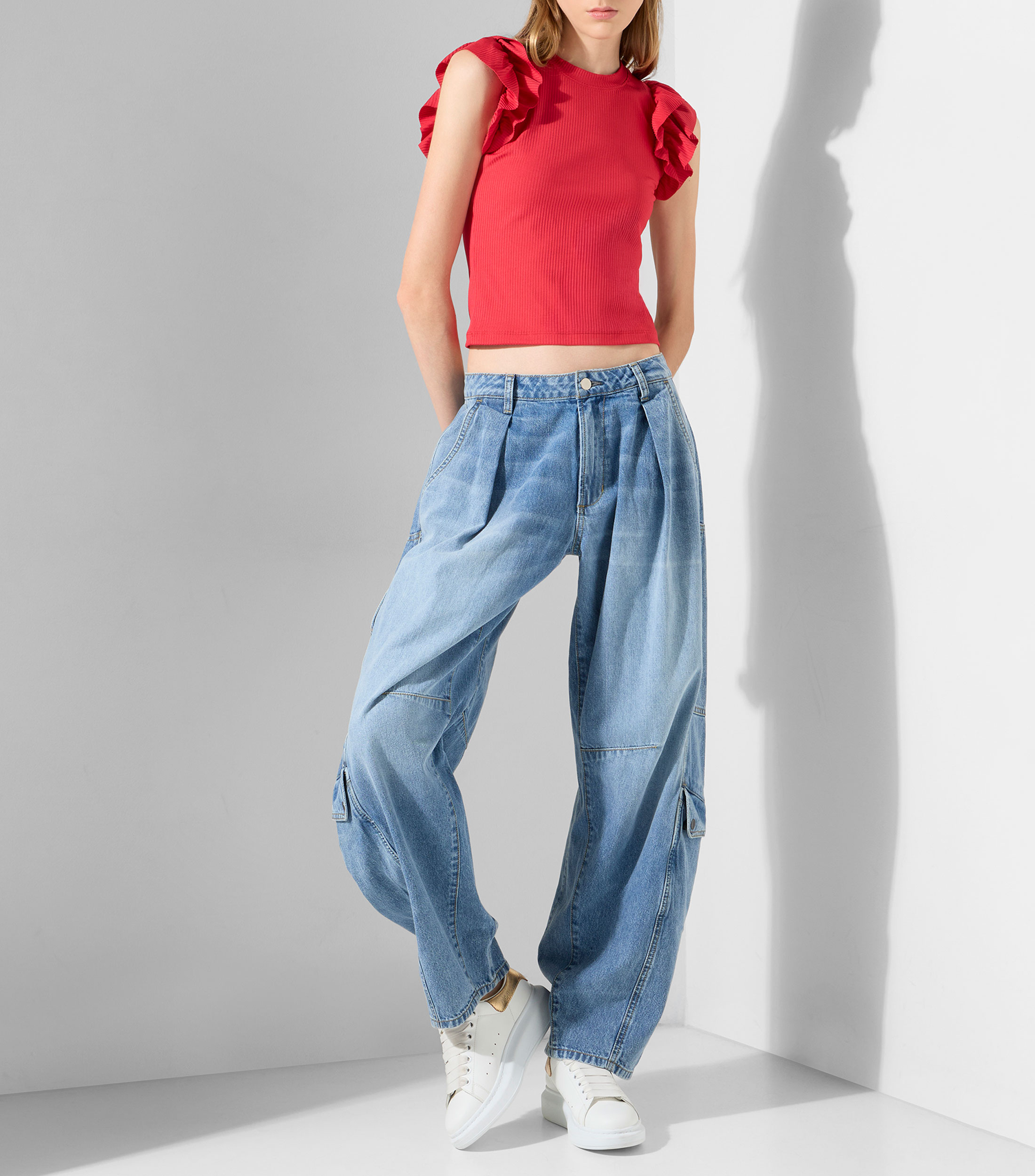 Jeans de corte amplio Mujer